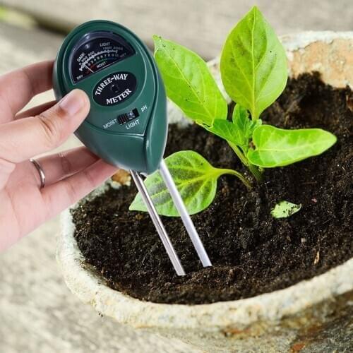 3 in 1 Soil Test Instrument PH Tester Flowers Planting Soil Hygrometer Moisture Tester Sunlight Detector Tool