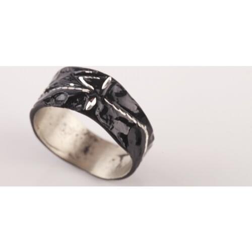 UM US JEWELRY Black Color Unisex Ring