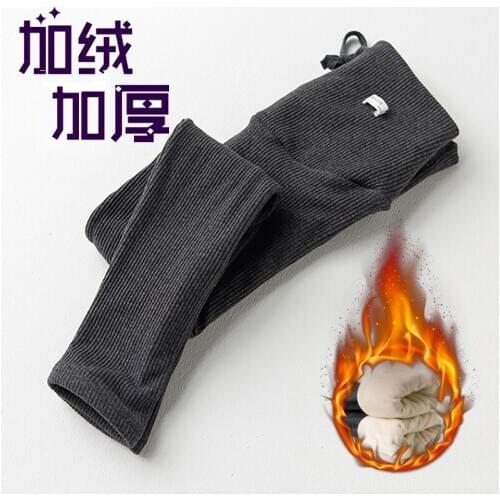 2020 High-quality stretch-enhanced thickened Plus velvet maternity pants Maternity leggings thickened belly stomach design