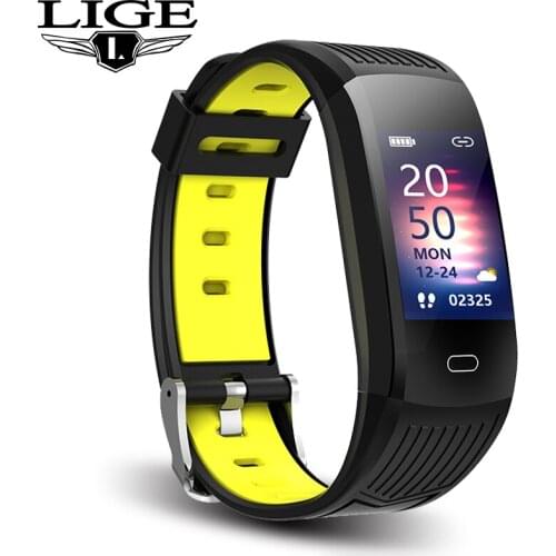 LIGE Smart Bracelet Heart Rate Blood Pressure Health Waterproof Smart Watch Bluetooth Watch Wristband Fitness Tracker Pedometer