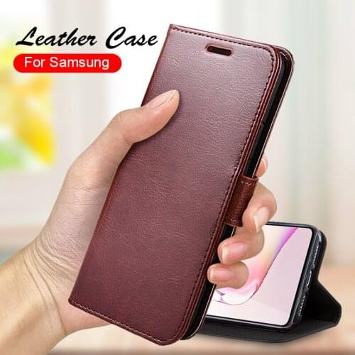 Magnetic wallet leather case for samsung galaxy s10 note 10 lite s20 ultra plus a01 a51 a71 a21 a81 a30 a50 flip phone cases