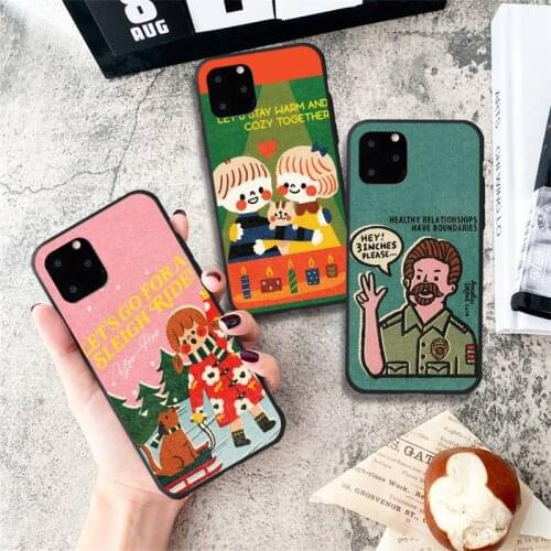 Cute cartoon kids Phone Case for iPhone 11 12 Pro mini pro XS MAX 8 7 6 6S Plus X 5S SE 2020 XR