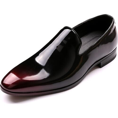 Mens Shoes Men Brand Designer Shine Pointed Metal Buckle Formal Shoes Male Homecoming Dress Wedding Prom Sapato Social Masculino