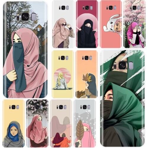 Cartoon muslim Islamic girl Cover Soft Silicone TPU Phone Case For Samsung Galaxy Note 8 9 S6 S7 EDGE S8 S9 S10 Plus