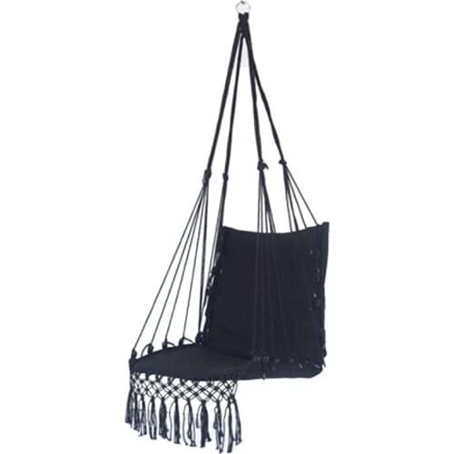 2021 New Hammock Chair Macrame Swing Hanging Cotton Rope Hammock Swing Chair for Indoor