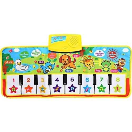 OCDAY 71*28cm Baby Musical Carpet Children Play Mat Baby Piano Music Gift Baby Early Educational Mat Electronic Kids Toy New Hot