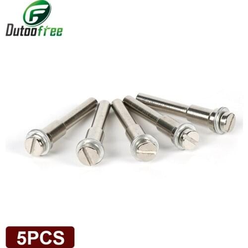 Tungfull 5 Pieces Screw Head Mandrels Miniature Rotary Holder 1/4" 6.35mm Arbor Hole 1/8" 3.2mm Shank Dremel Accessories