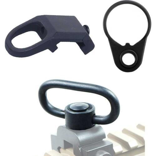 Hunting Accessories QD Steel Sling Mount Slings Buckle Plate Adapter Hook Attachment Push Button QD Swivel