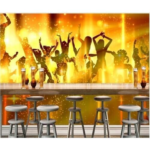 Custom photo wallpaper for walls 3 d wallpaper murals Fashion Colorful and gorgeous dancer bar KTV background wall papers decor