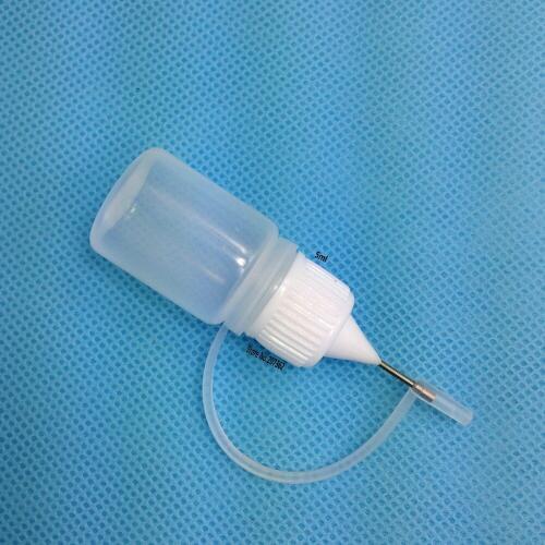Henna Applicator Bottle Empty Plastic 5ML Steel Needle Embeded Dripper Bottles Free Shipping