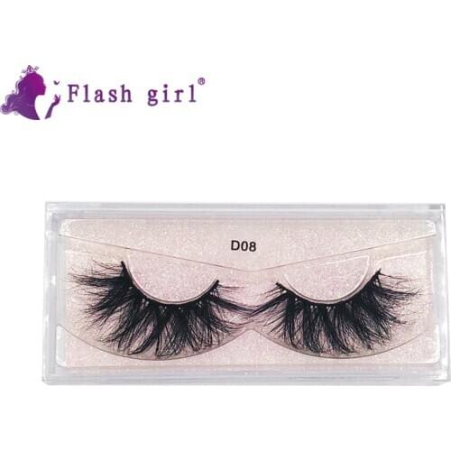 Flash Girl Mink Eyelashes 1Pairs Full Strip Eyelashes Makeup 5D Real Beauty Long False Eyelashes