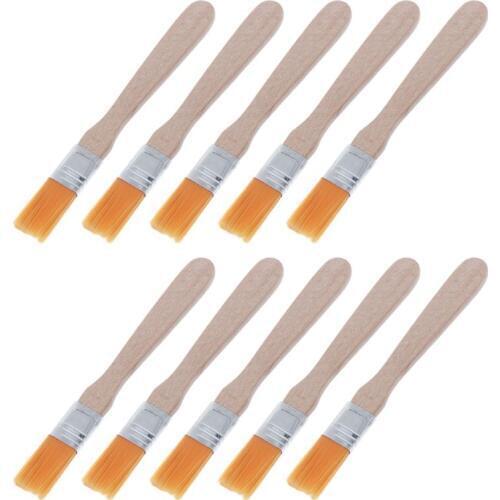 10Pcs Wooden Handle Brush Nylon Bristles Welding Cleaning Tools For Solder Flux Paste Residue Keyboard