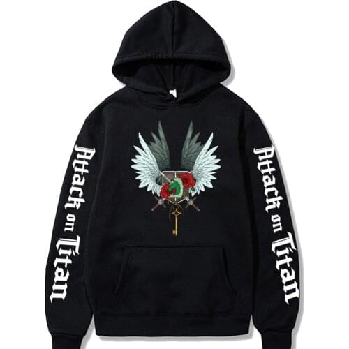 HOT Japanese Anime Attack on Titan Hoodie Women Kawaii Cartoon Sweatshirt Graphic Unisex Female