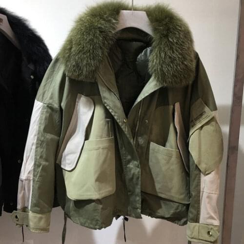 2021 Womens Detachable Liner White Duck Down Zipper Winter Clothing Real Fur Collar Drawstring Big Size Down Jackets