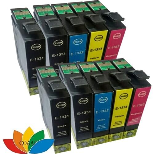 10 Ink T133 133 for Compatible EPSON Stylus NX130 NX125 NX420 NX430 Workforce 320 325 435 525 TX120 cartridge