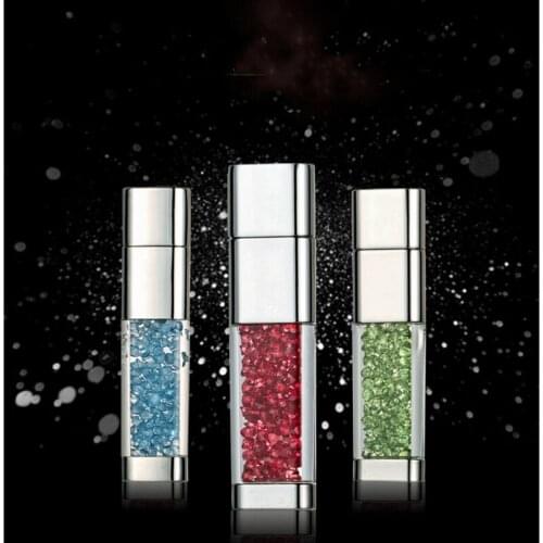 10pcs/lot Free Logo Crystal Usb Memory Stick2.0 8GB 16GB 32GB 64GB USB Flash Drive Transparent Pendrive with light wedding gifts