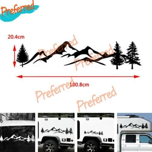 2X Tree Mountain Decoration for Car/bumper/window Vinyl Decal Sticker Decal Decoration Car Sticker Decal Waterproof PVC Die-Cut
