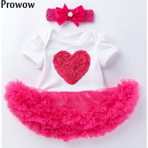 Newborn Baby Kids Girls Clothes 3 Pcs Sets First 1st Birthday Outfits Tutu Girl Dress Suits Little Baby Print Digital Clothing