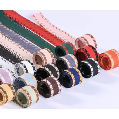 5 yards Striped Jacquard Grosgrain Ribbon for DIY Hair Bow Accessories Cake Gift Bouquet Packaging Clothing Sewing Trims