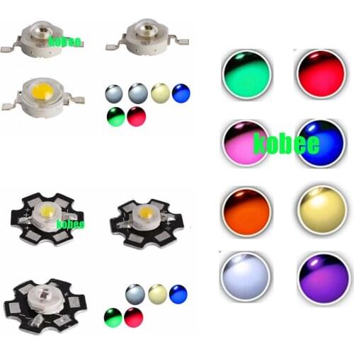 50PCS 3W High Power LED Light Cool White Warm White Red Blue Green IR UV 660NM Royal Blue Full Specturm LED Diode