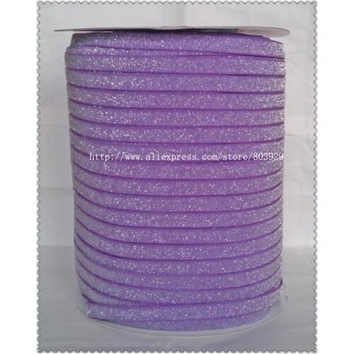 50yards/lot) Non - stretch 1.5" Frosted Purple Glitter Ribbon