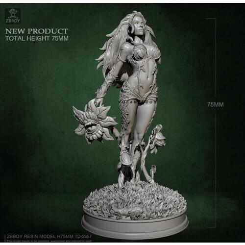 75mm Resin model kits Vine Woman self-assembled TD-2357
