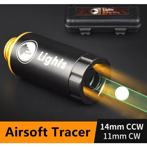 Airsoft Tracer Flamethrower Fluorescence Effect 14mm/11mm Auto Lighter for Tactical Paintball Shooting War Game