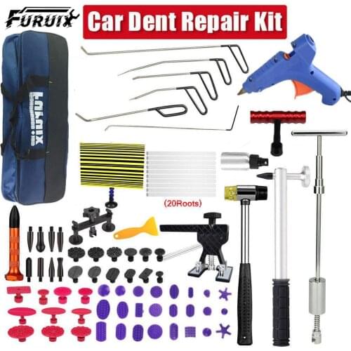 Fruxin Auto Body Dent Repair Tool - Dent Repair kit with Slide Hammer T bar Dent Puller for Car Body Hail Dent Removal