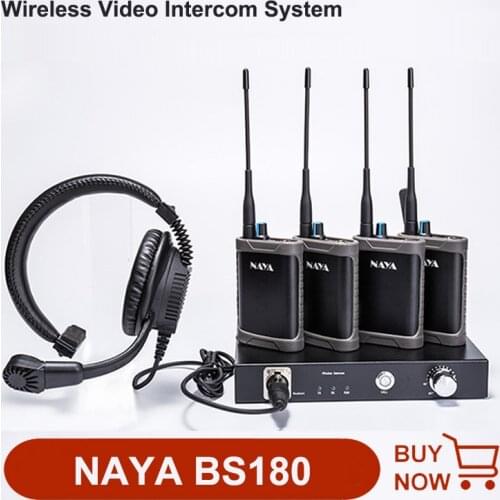 NAYA Wireless guide call system BS180 Wireless Full Duplex Intercom System Base Station supports switcher wireless One for four