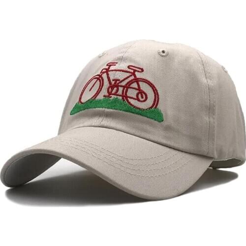 New fashion Bike Embroidered Baseball Cap Women Cotton Dad Hat Summer Adjustable Embroidery Snapback Cap Men Cycling sun cap
