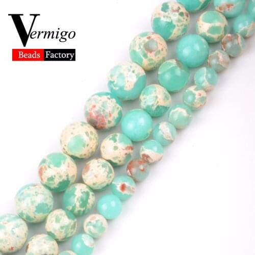 Natural Green Shoushan Stones Beads For Jewelry Making Round Loose Beads 6 8 10mm Fit Diy Bracelet Necklace Accessories 15inches