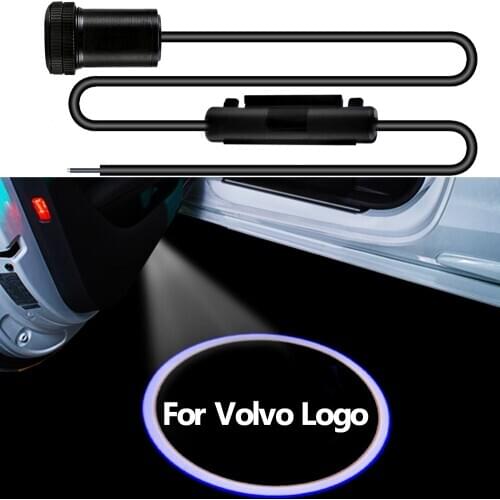 2-4pcs For Volvo Logo Auto Door LED Laser Projector Courtesy Light For S40 S60 S80 S90 C30 C70 XC40 XC60 Car Styling Accessories