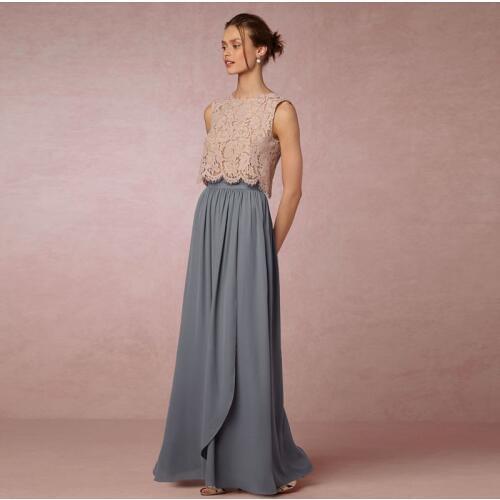 Custom Made Chiffon Long Skirt High Quality Dusty Blue Bridesmaid Skirt for Wedding Bride Party Skirt 2017 Any Color Free