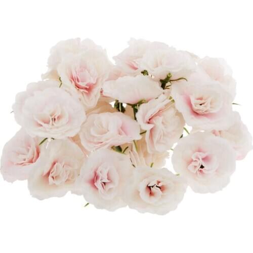 Hot YO-50 pcs Artificial Silk Roses Flower Head Flower Head Wedding Party Decor Bulk - Pink