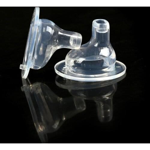 2PCS High Quality Baby Feeding Tools Silicone Duckbill Pacifier Wide Caliber Nipple Safety Safe material