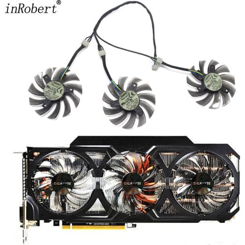 Everflow T128010SU 75mm 4Pin Cooler Fan For GTX 670 680 gtx780ti GTX 1070 Gigabyte GeForce 570GTX gigabyte r9 290 video card