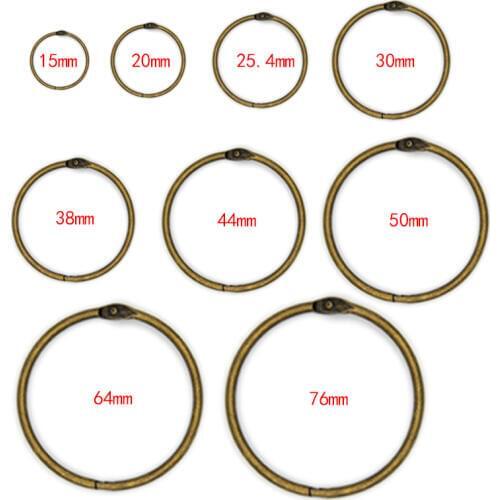 High Quality 2/4/5/10Pcs Metal Ring Binder15 - 76mm DIY Albums Loose-Leaf Book Hoops Opening Binding Supplie Photo Album Offic