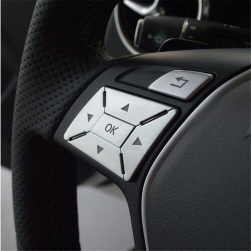 Steering Wheel Button Switch Trim Cover Sticker for Mercedes Benz A B C E ML GL CLA GLA GLK SL SLK Class W176 W246 W212 W204