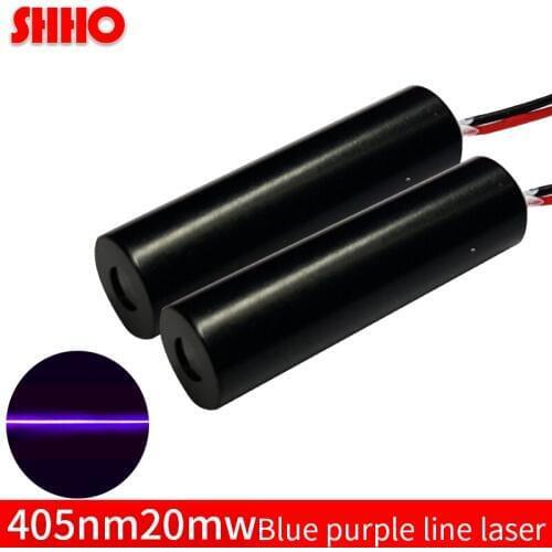 Short band customizable 405nm 20mw blue violet line laser module laser level launcher laser marking industrial class locator