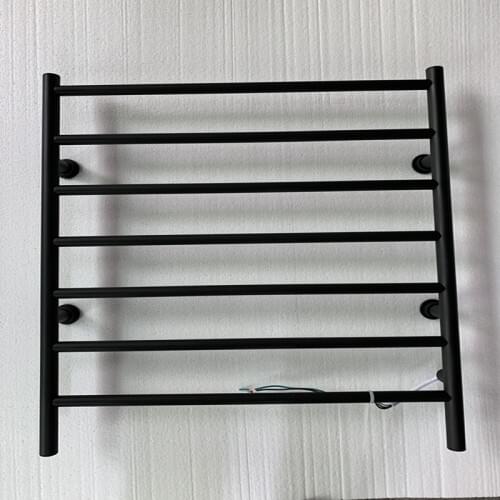 New Matt Black Stainless Steel 304 Wall Mounted Electric Towel Warmer Heated Towel Rail Bathroom Accessory Towel Rack HZ-926A