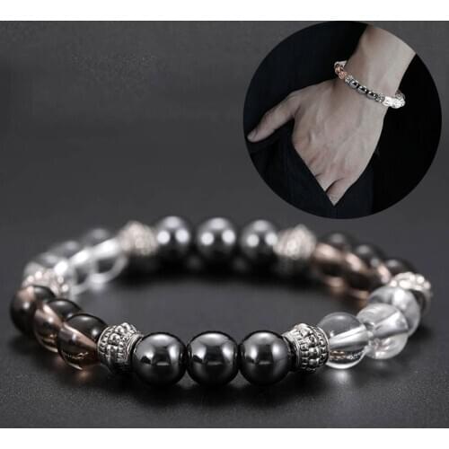 New Magnetic Therapy Slimming Bracelet Anti Cellulite Mixed Color Natural Crystal Stone Lose Weight Magnetic Health Jewelry