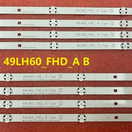 5set=40pcs LED Backlight For LG 49LH604 49LH604V 49LW540S 49LH60_FHD_A B Type SSC_AG79100101_A B BOE 490B5 HC490DUN-ABRR1-211X