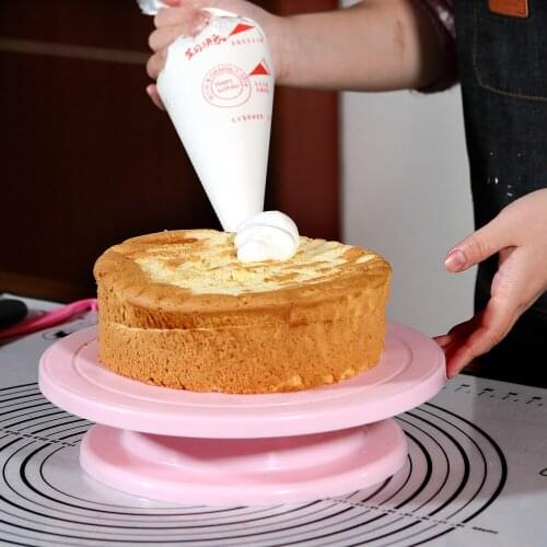Plastic Cake Turntable Rotating Cake Polisher Tools DIY Baking Cake Stand Dough Knife Decorating Cream Cakes Stand Rotary Table