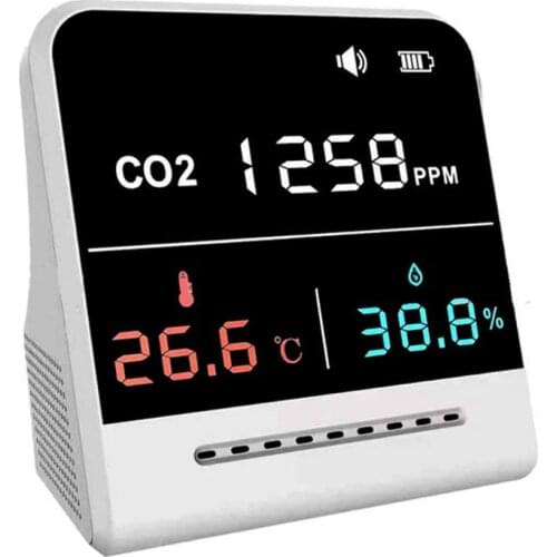 Portable Air Quality Monitor CO2 Detector Meter For Home Office Digital Carbon Dioxide Temperature Humidity Laser Sensor Tester