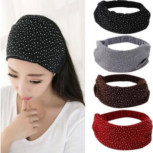 New Elegant Solid Cotton Soft Headband For Women Elastic Hairbands Turban Hair Holder Lady Hair Bands Fashion Hair Accessories