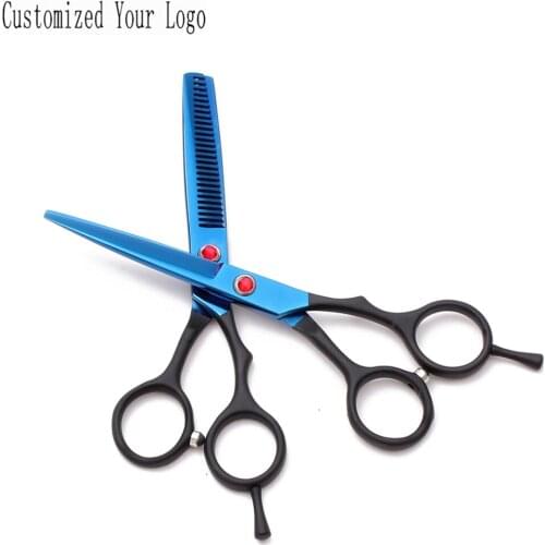 Professional Hairdressing Scissors C1029 5.5" 16cm Customize Logo Stainless Thinning Shears Cutting Scissors Salon Hair Scissors