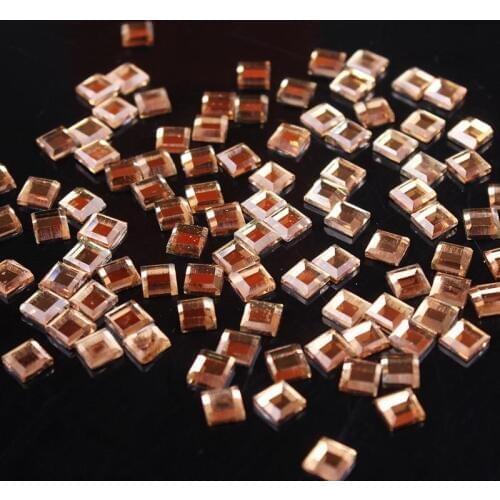 Pulaqi Square Crystals Rhinestone Decor Nail Rhinestones Crafts Thermomix Rhinestones For Clothing Shoes Applique AB Colors F