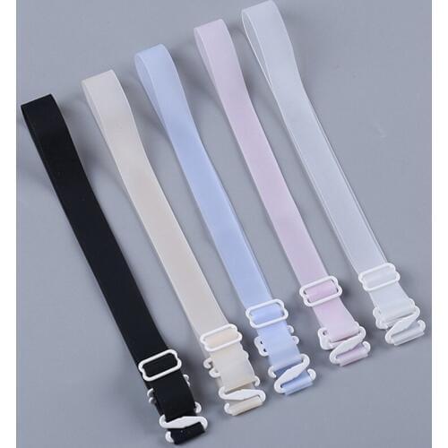 1.8cm Wide Women Invisible Bra Straps Adjustable Silicone Bra Shoulder Strap Soft Backless Bra Hook Extenders Accessories