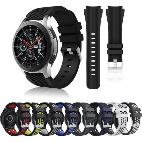 Silicone Strap For Samsung Galaxy Watch 46mm Gear S3 Classic Frontier Official Replacement Watchbands For Galaxy Watch 46mm 22mm
