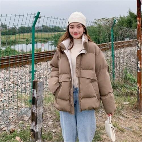 2020Women Warm Thick Winter Stand Collar Coat Lady Comfortable Jacket Coat Oversize Loose Coat Female Casaco Feminino Parkas